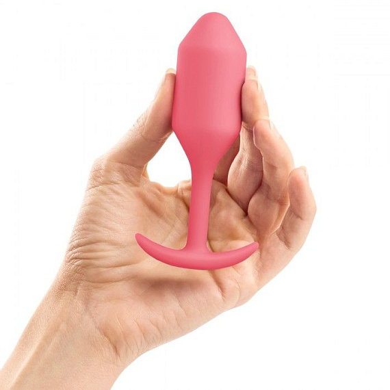 Розовая пробка для ношения B-vibe Snug Plug 2 - 11,4 см. b-Vibe
