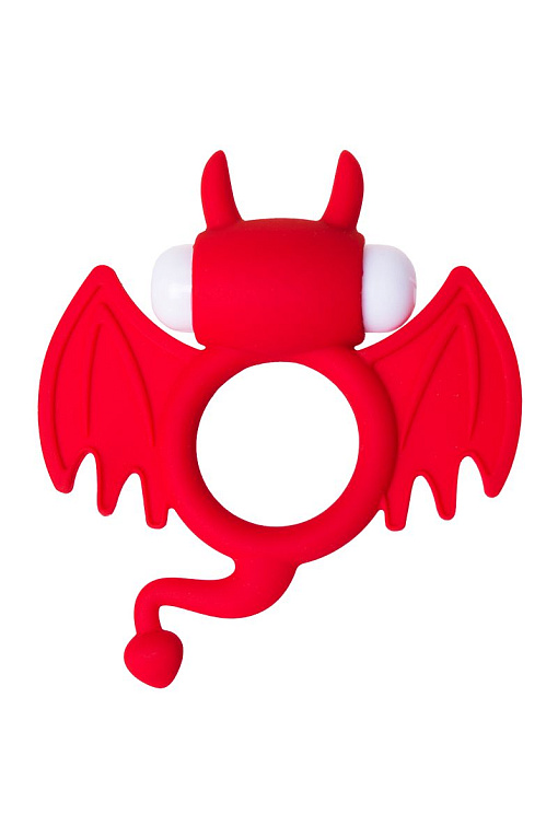 Красное эрекционное кольцо на пенис JOS COCKY DEVIL - силикон