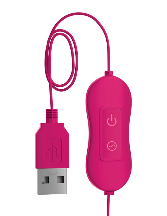 Розовая, рельефная, работающая от USB вибропуля Fun Pipedream