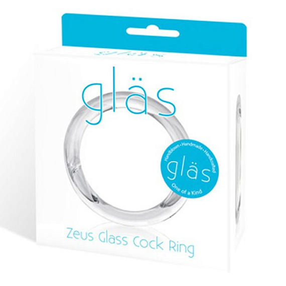 Прозрачное стеклянное кольцо ручной работы, 4 см - стекло