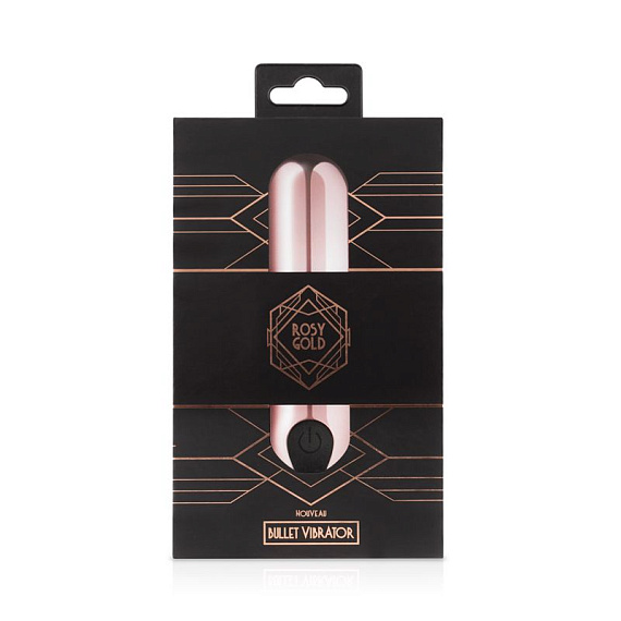 Золотистая вибропуля Rosy Gold Bullet Vibrator - 7,5 см. - анодированный пластик (ABS)