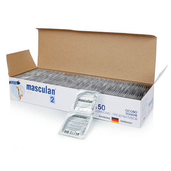 Ультратонкие презервативы Masculan Ultra 2 Fine с обильной смазкой - 150 шт. - латекс