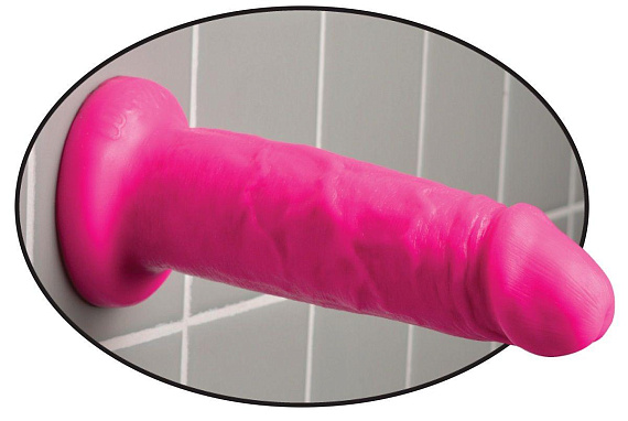 Розовый фаллоимитатор на подошве-присоске 6  Chub - 17,8 см. от Intimcat