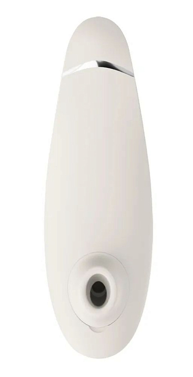 Светло-серый клиторальный стимулятор Womanizer Premium 2 - анодированный пластик, силикон