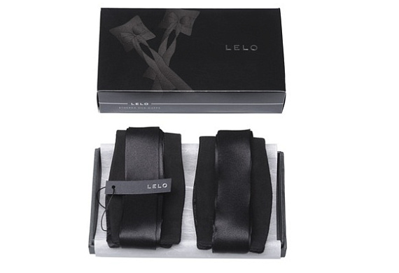 Черные шелковые наручники Etherea (LELO) от Intimcat