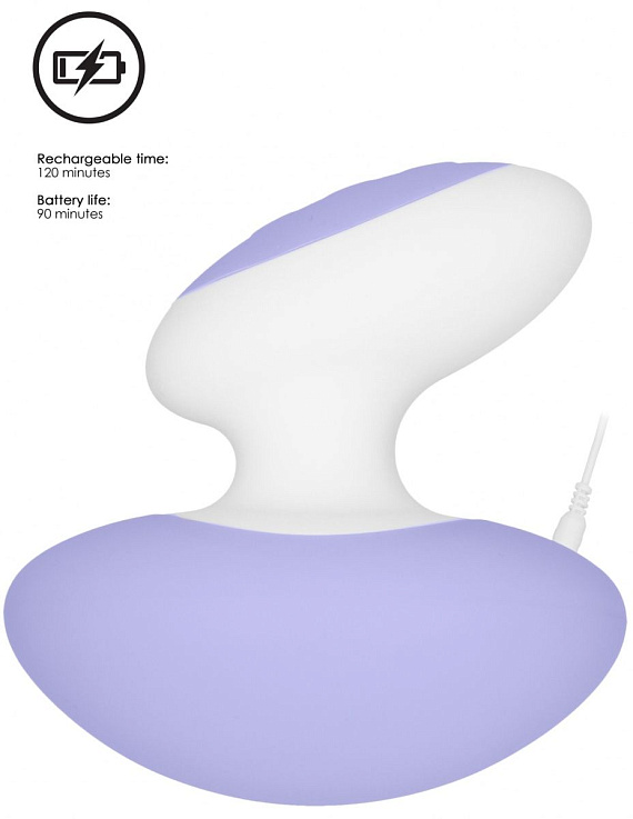 Фиолетовый клиторальный массажер Lovebug - анодированный пластик, силикон