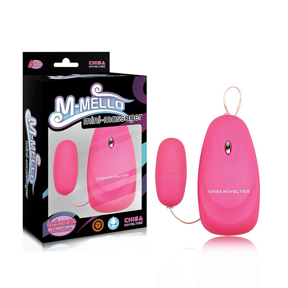 Розовое виброяйцо M-Mello Mini Massager - анодированный пластик (ABS)