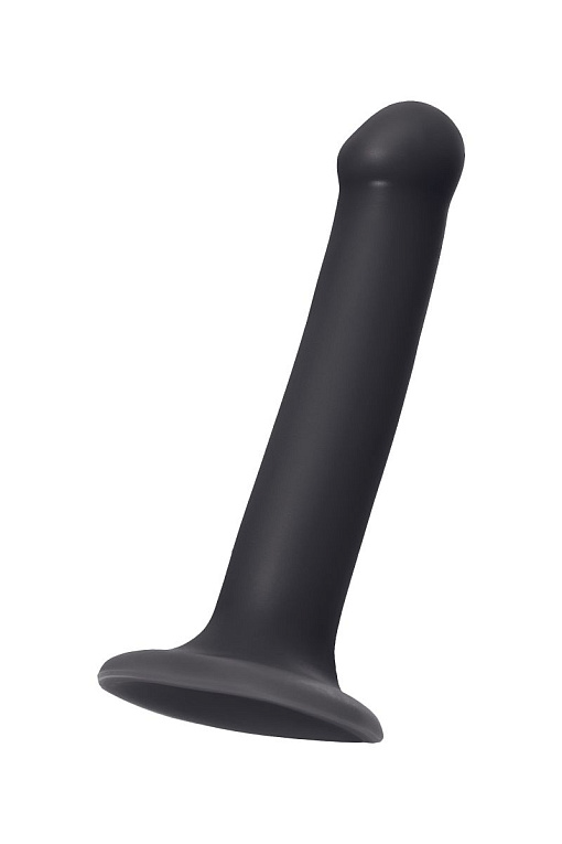 Черный фаллос на присоске Silicone Bendable Dildo M - 18 см. - силикон