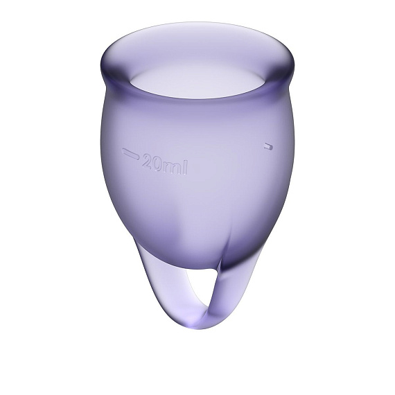Набор фиолетовых менструальных чаш Feel confident Menstrual Cup - силикон