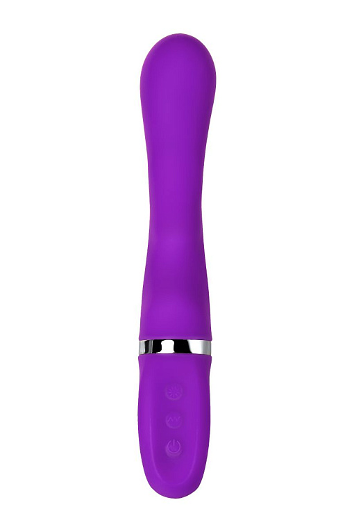 Фиолетовый вибратор PILO с wow-режимом - 20 см. - силикон