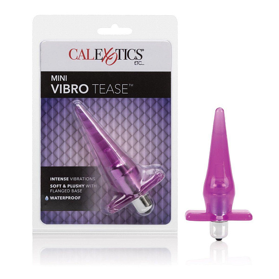 Розовая анальная пробка Mini Vibro Tease - 12,7 см. - фото 6