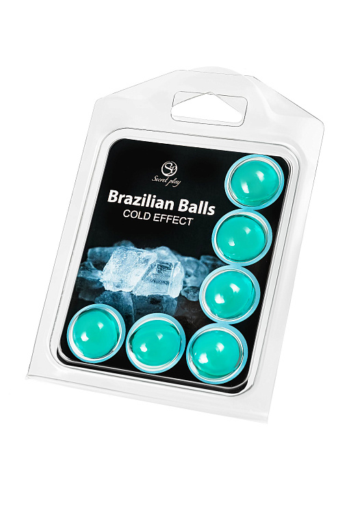 Набор из 6 шариков с массажным маслом Brazilian Balls с охлаждающим эффектом - 