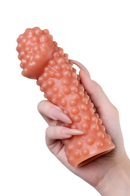 Реалистичная насадка на пенис с бугорками - 16,5 см. - фото 7
