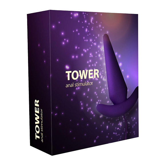 Фиолетовый анальный вибростимулятор Tower - 8,3 см. - фото 5