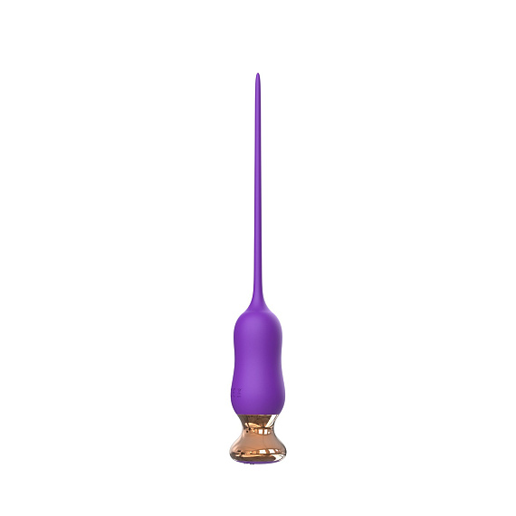 Фиолетовый тонкий стимулятор Nipple Vibrator - 23 см. - фото 5