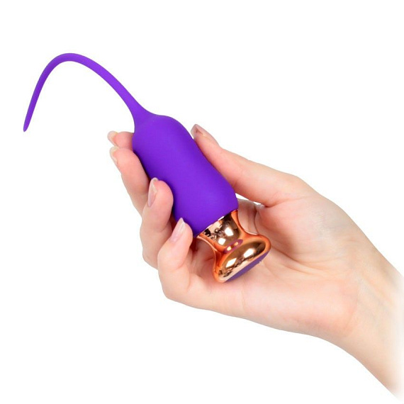 Фиолетовый тонкий стимулятор Nipple Vibrator - 23 см. - фото 9