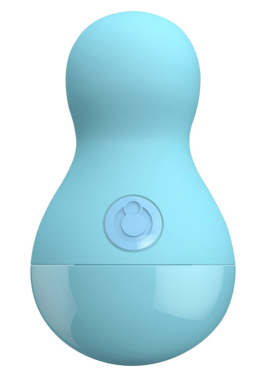 Нежно-голубой вибростимулятор COCO BODY - 9 см.