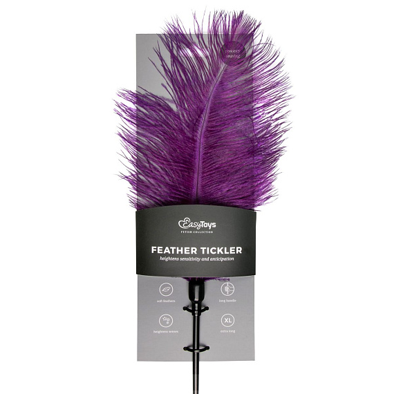 Тиклер с фиолетовыми перышками Feather Tickler - 54 см. от Intimcat