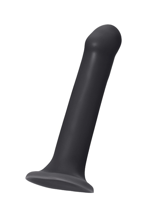 Черный фаллос на присоске Silicone Bendable Dildo L - 19 см. - силикон