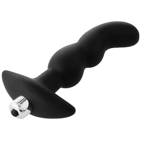Черная вибропробка для простаты FantASStic Vibrating Prostate Plug - 14,5 см. Dream Toys