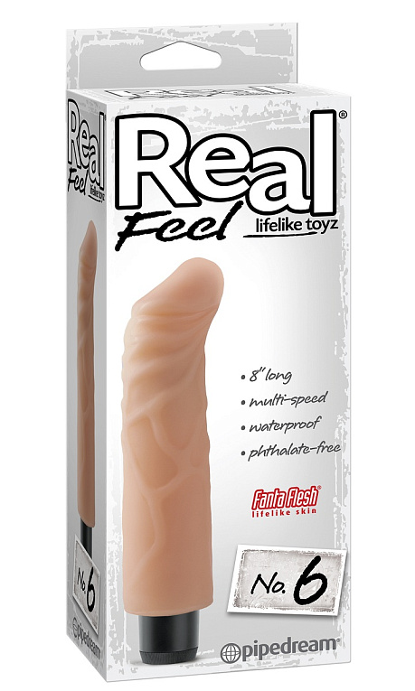 Реалистичный вибромассажер Real Feel Lifelike Toyz №6 - 19,7 см. - термопластичный эластомер (TPE)