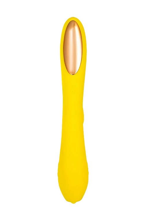 Желтый двусторонний вибратор Mia - 22 см. Eromantica