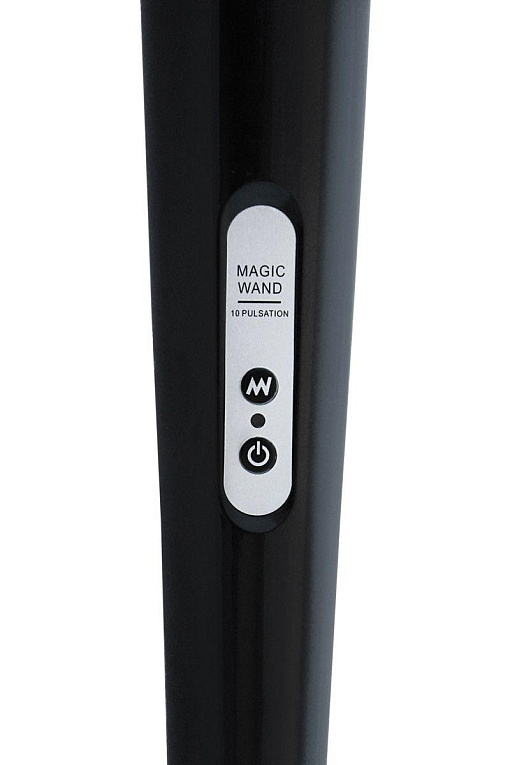 Чёрный беспроводной массажер Magic Wand с 10 режимами - фото 6