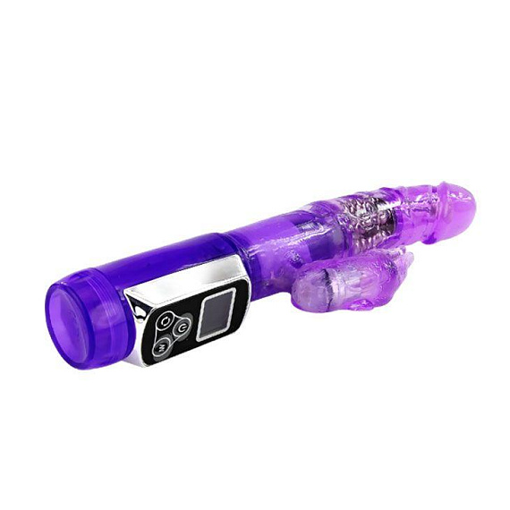 Фиолетовый хай-тек вибромассажёр Passion Count - 21,5 см. от Intimcat