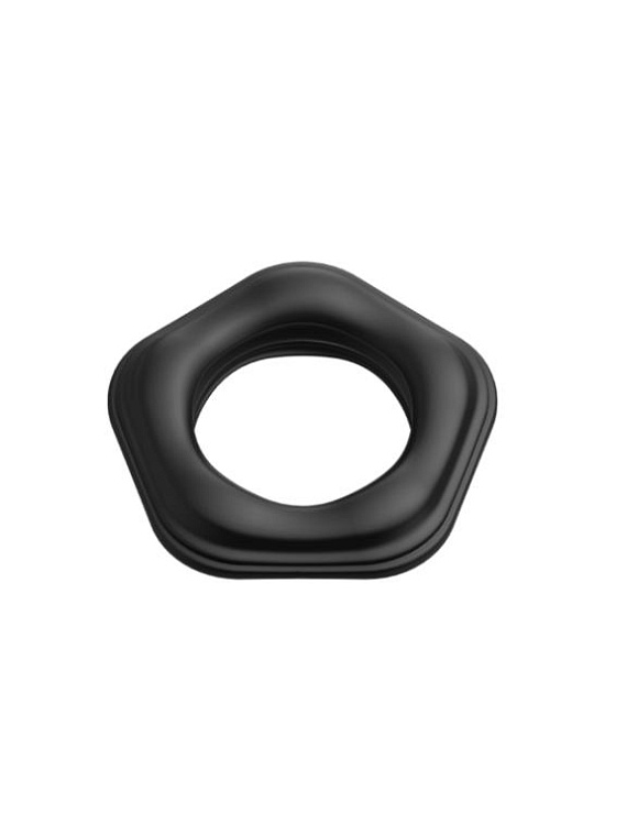 Черное эрекционное кольцо №05 Cock Ring - фото 6