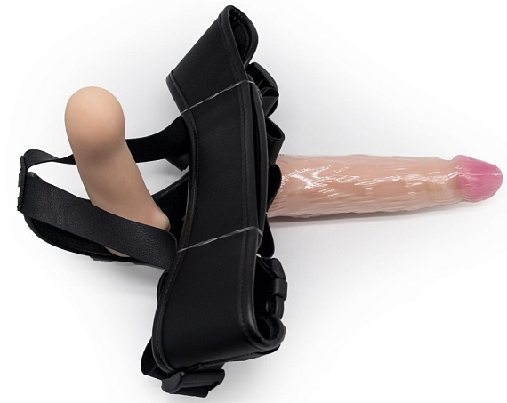 Реалистичный страпон Woman Midi с вагинальной пробкой - 19 см. - фото 6