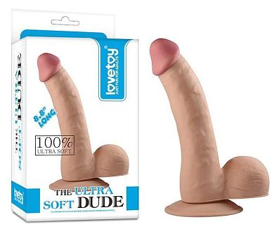 Фаллоимитатор-реалистик The Ultra Soft Dude - 20 см.