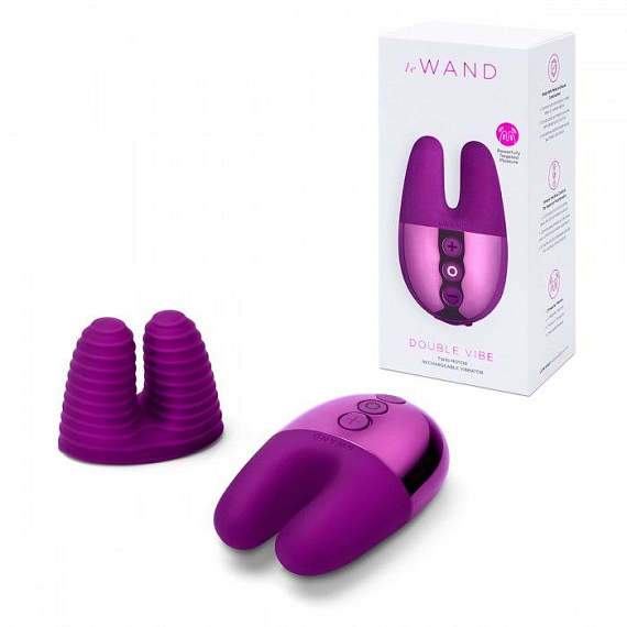 Фиолетовый вибратор с ушками Le Wand Double Vibe - фото 5