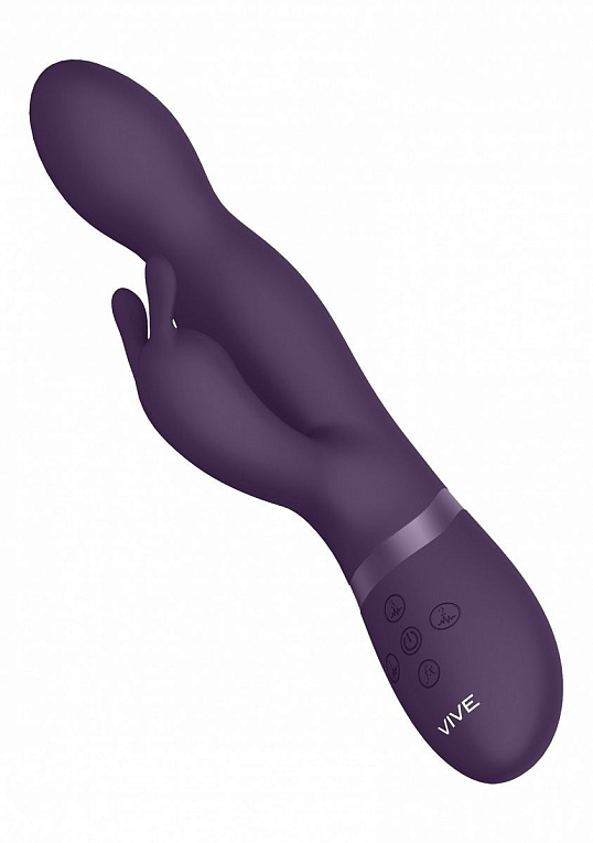 Фиолетовый вибромассажер-кролик Niva - 21,5 см. от Intimcat