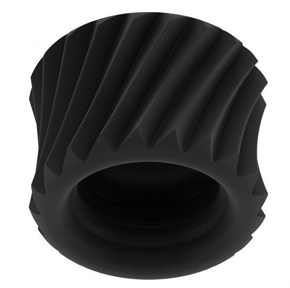 Черное эрекционное кольцо SONO №40 от Intimcat
