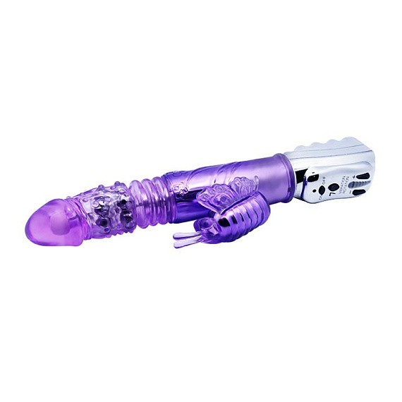 Фиолетовый мультифункциональный вибратор Alice - 29 см. от Intimcat