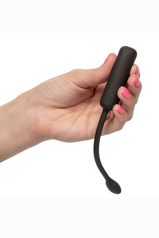 Черное виброяйцо с браслетом-пультом Wristband Remote Petite Bullet - фото 6