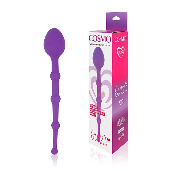 Фиолетовый стимулятор-елочка Cosmo - 22 см. - силикон