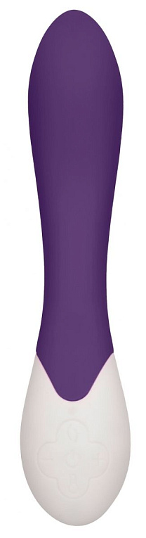 Фиолетовый вибратор G Spice с функцией нагрева - 20,8 см. - силикон