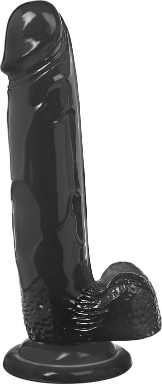Черный реалистичный фаллоимитатор Mr. Bold XL - 22 см. от Intimcat