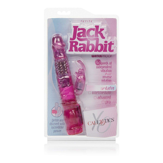 Розовый вибромассажер Petite Jack Rabbit - 24 см. - фото 6