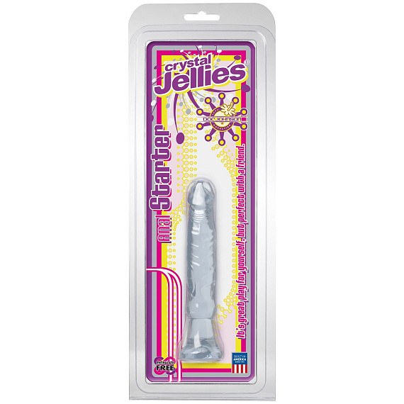 Прозрачный анальный стимулятор Cristal Jellies Anal Starter - 15 см. - поливинилхлорид (ПВХ, PVC)