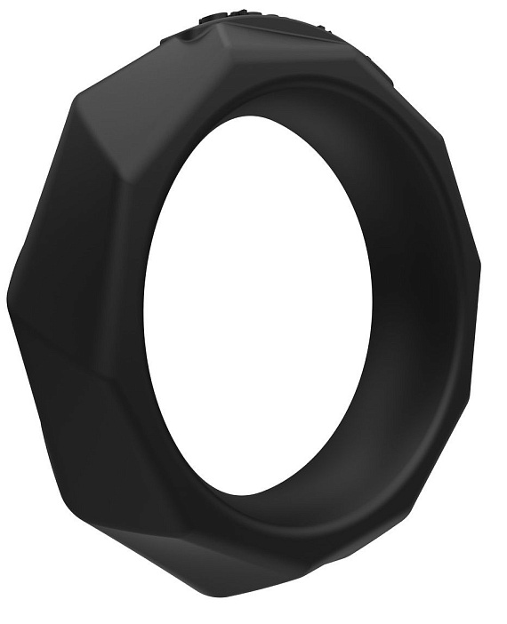 Черное эрекционное кольцо Maximus 55 - силикон