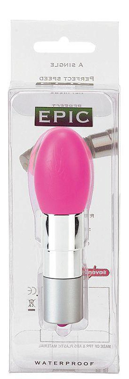 Розовый мини-вибратор EPIC PINK - 6 см. - Термопластичная резина (TPR)