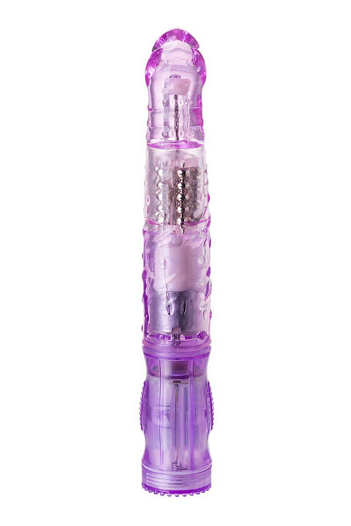 Фиолетовый вибратор High-Tech fantasy с клиторальным лепестком - 21 см. - фото 5