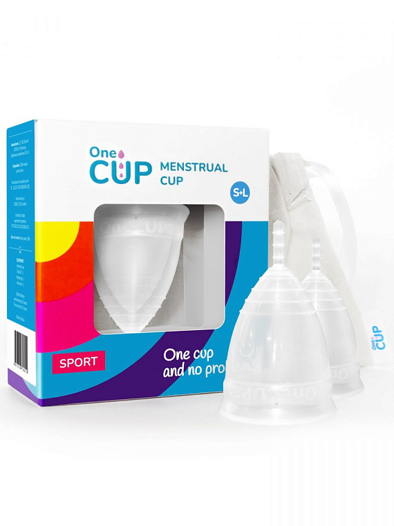 Набор из 2 менструальных чаш OneCUP Sport - силикон