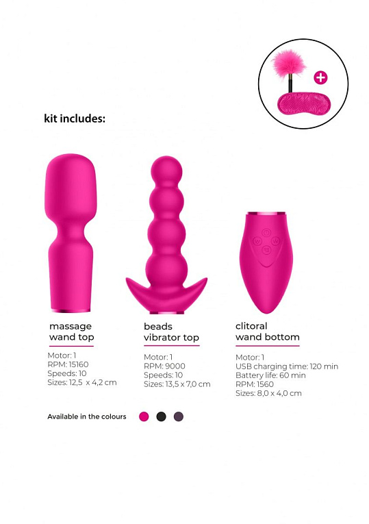 Розовый эротический набор Pleasure Kit №3 от Intimcat