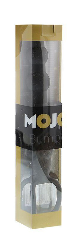 Черная ёлочка-насадка для двойного проникновения Mojo Bumpy - 15 см. - силикон