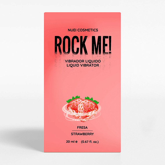 Жидкий вибратор Nuei Rock Me! с ароматом клубники - 20 мл. от Intimcat