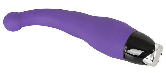 Фиолетовый вибратор для G-стимуляции Simply Silicone - 21 см. - силикон