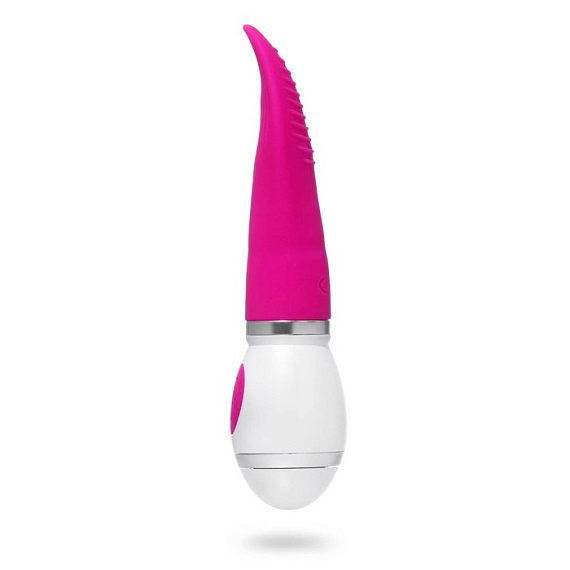 Ярко-розовый вибратор-язык Tongue Lick - 16,5 см. от Intimcat